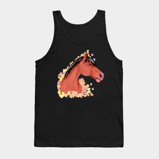Colorful horse portrait Tank Top by Antiope